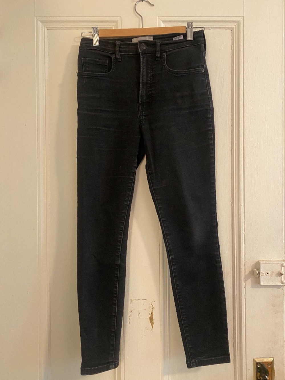 Everlane High Rise Stretch Skinny Ankle Jeans in Wash Black Size 28 (US 6)